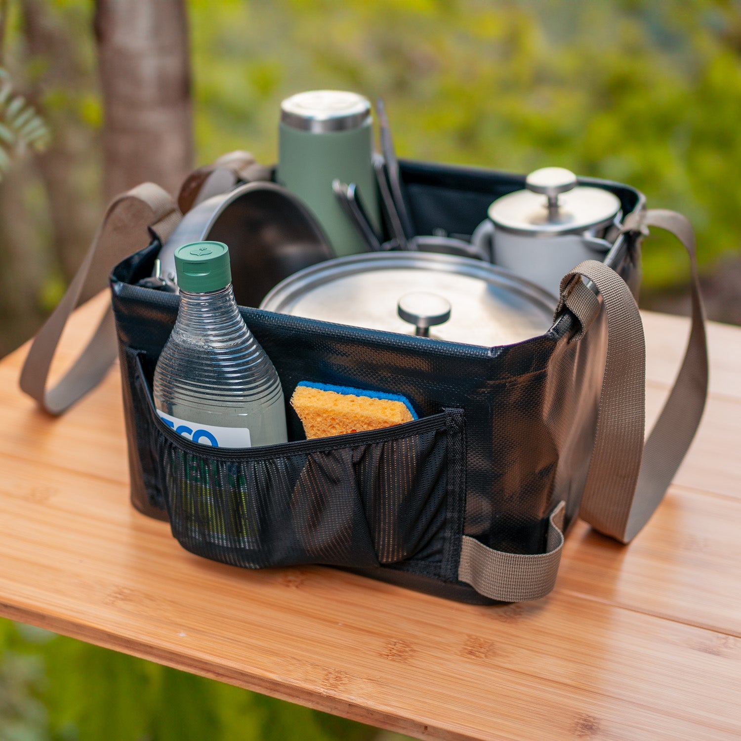 faltbare spülschüssel camping Faltbare Camping-Spülschüssel CARLO mit Außentasche (15l & 25l) – Campo Libre