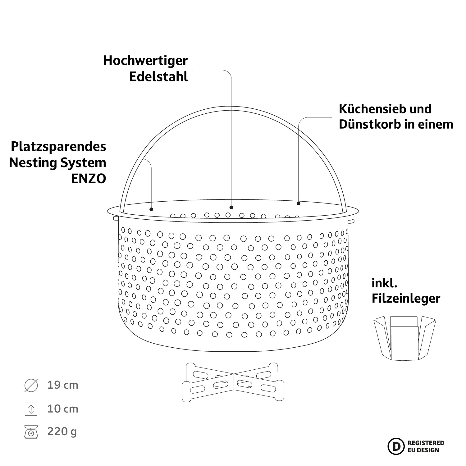 ENZO steaming basket