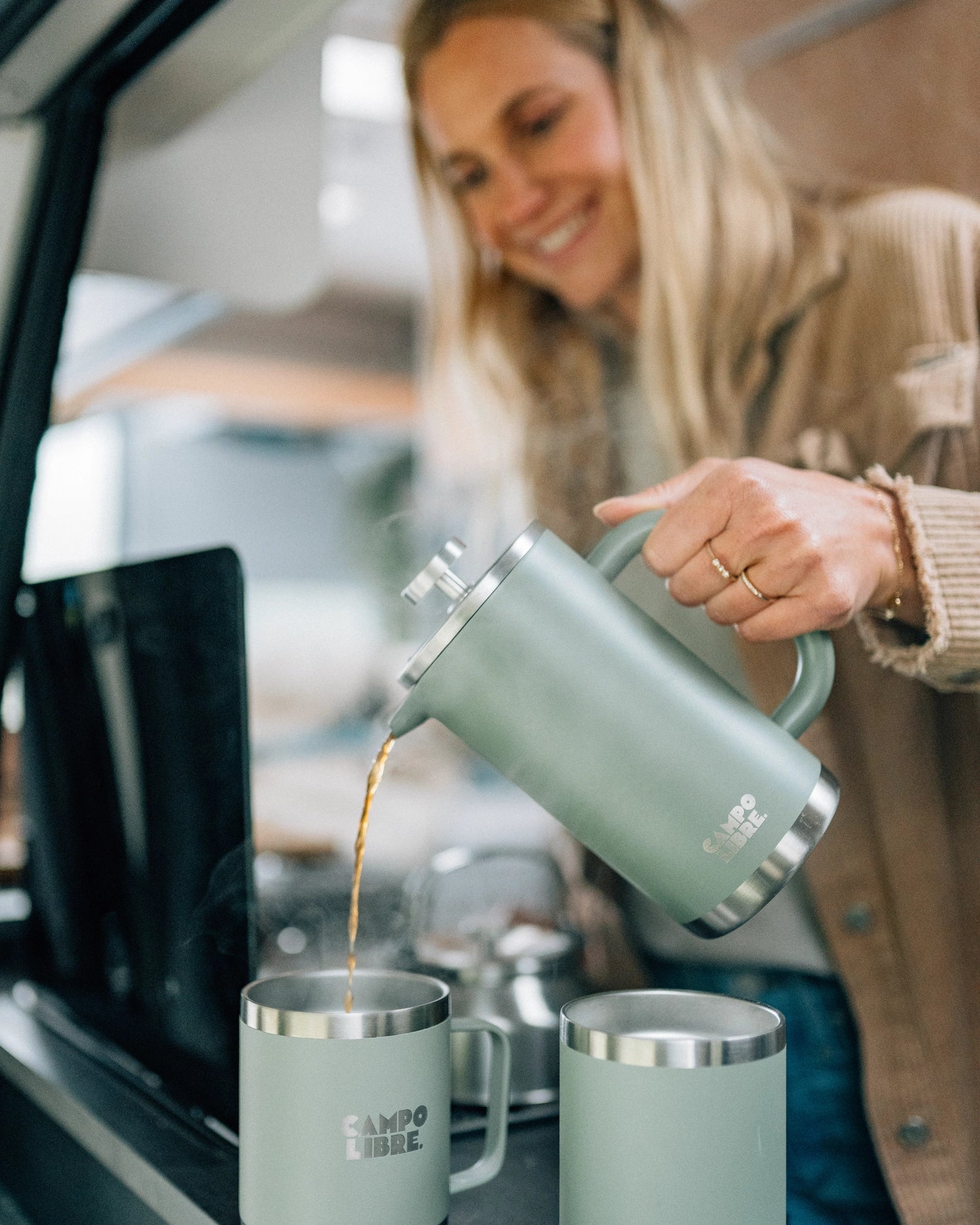 Länger heißer Kaffee